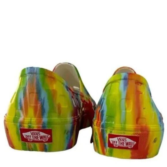 Vans Tie Dye Rubber Slip on Trek Shoes Men's Size 10 Colorful Multicolor - Picture 5 of 7